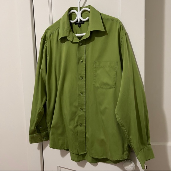 Bellissimo Bright Green Dress Shirt - Picture 6 of 8